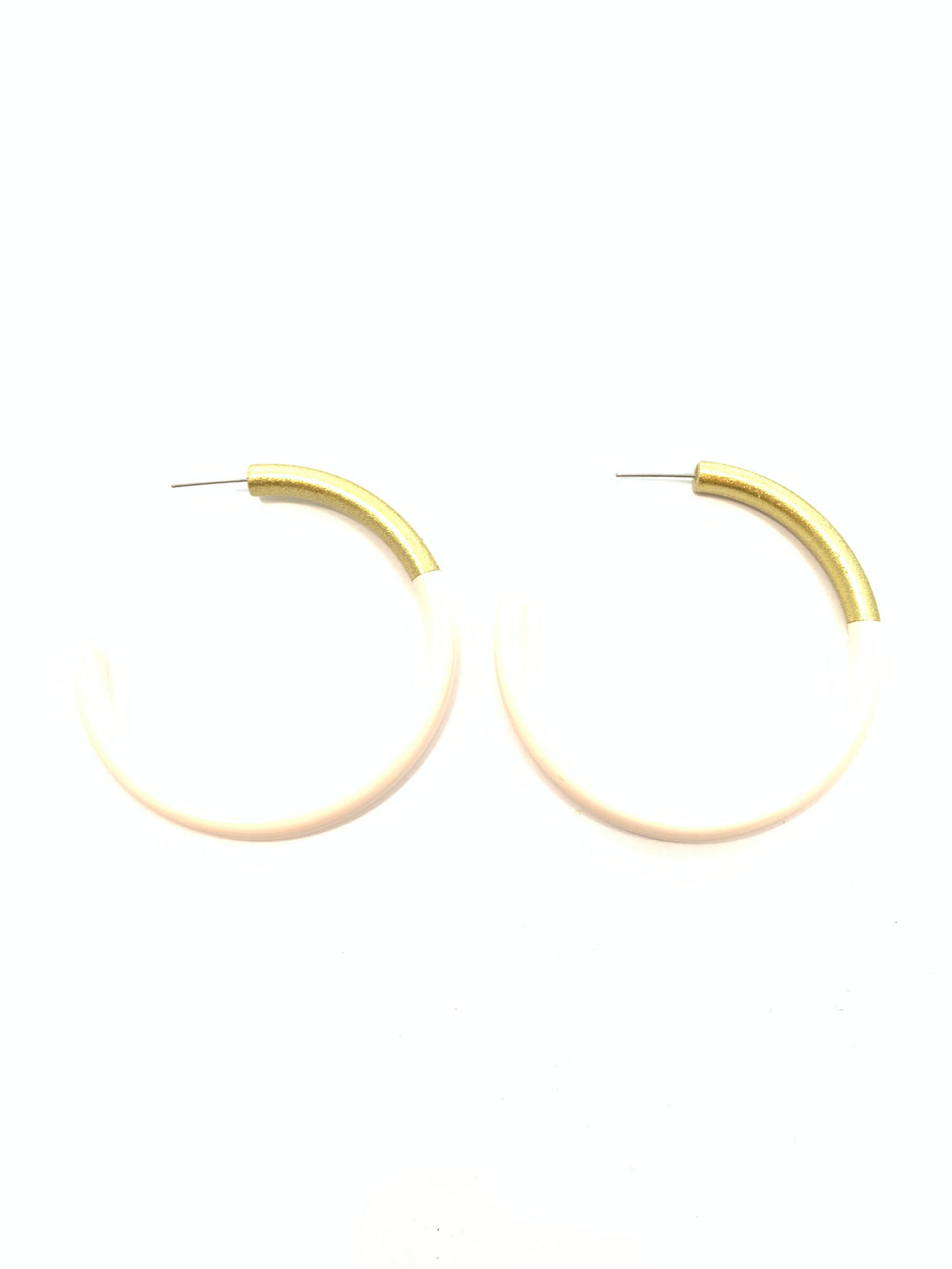 LIZ Med Hoops in White main image 0