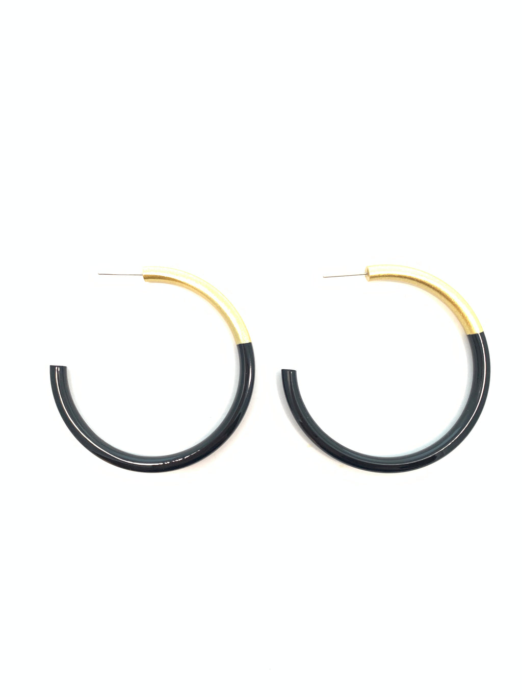 Lg LIZ Hoops in Black AccessoryJane