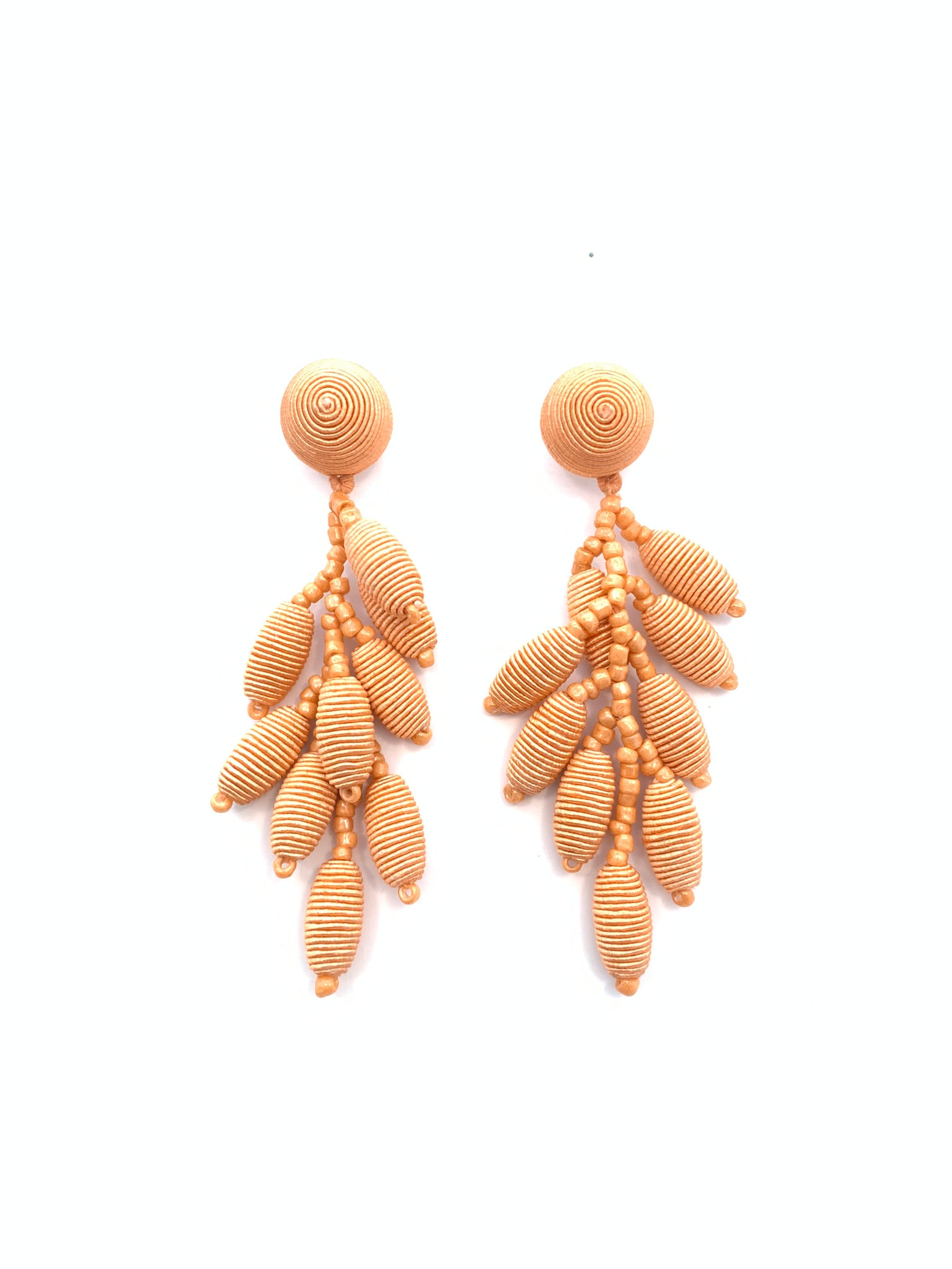 Corded Cluster Earrings - Apricot