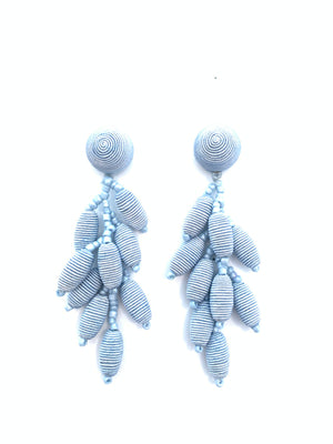 Corded Cluster Earrings - Chambray Blue