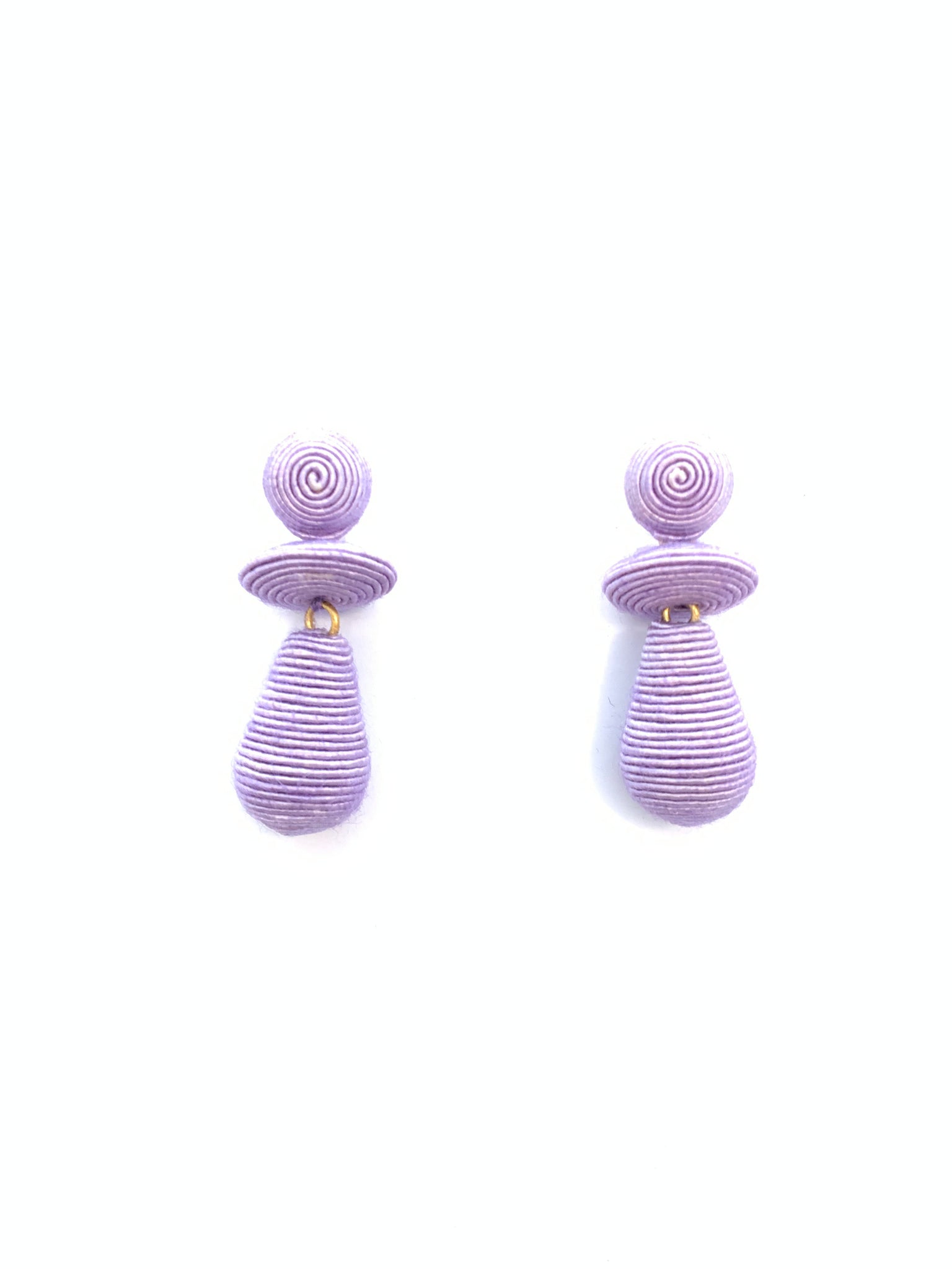 Corded Small Orbit Earrings - Lilac