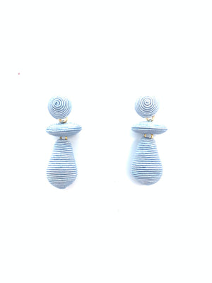 Corded Small Orbit Earrings - Chambray Blue