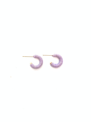 Corded Huggie Earring - Lilac