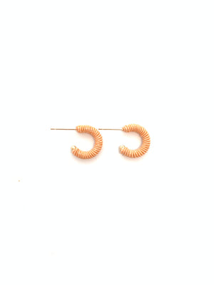 Corded Huggie Earring - Apricot