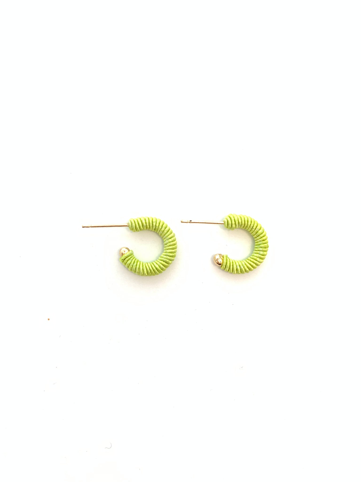 Corded Huggie Earring - Lime