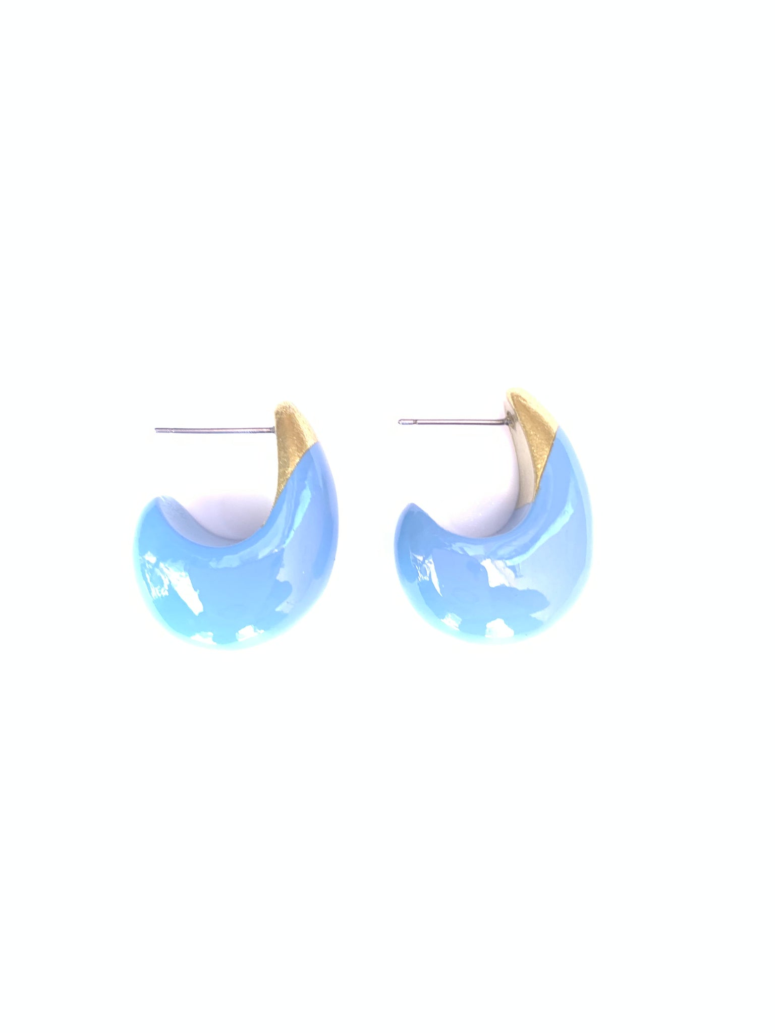 Gold Tipped Teardrop Earrings - Periblue