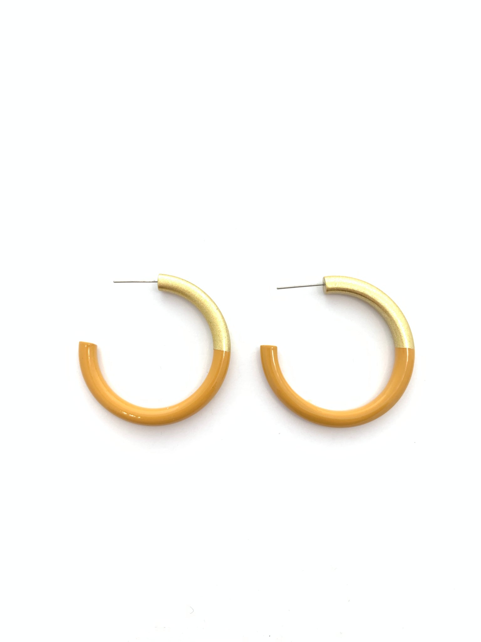 LIZ Med Hoops in Mustard