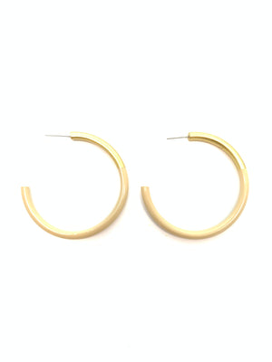 Lg LIZ Hoops in Tan